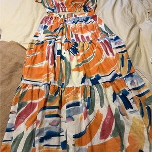 Colorful Tiered Maxi Dress
